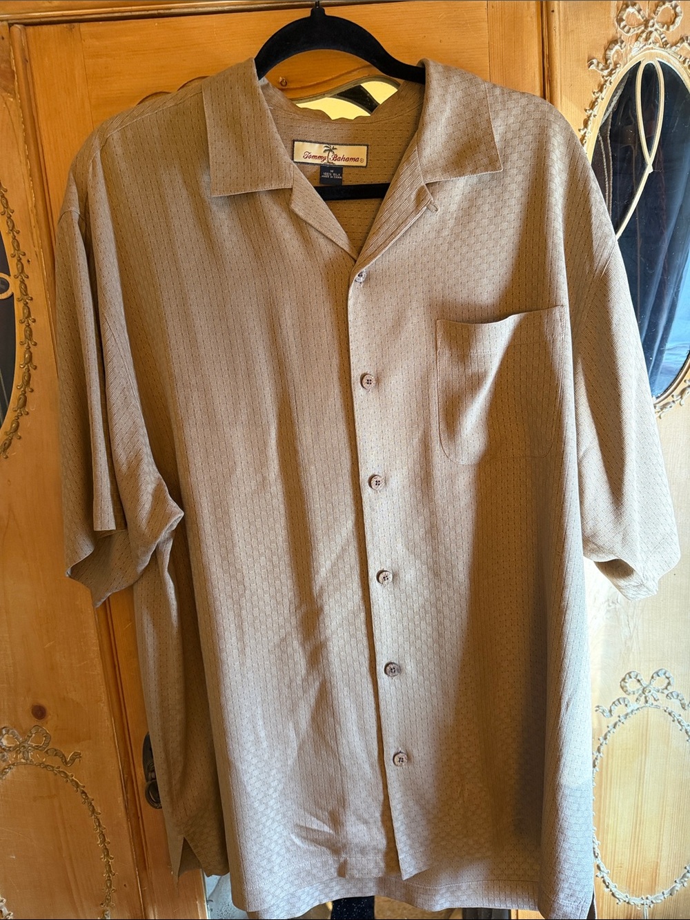 Tommy Bahama Men's Short Sleeve Button-Down Shirt - Light Beige